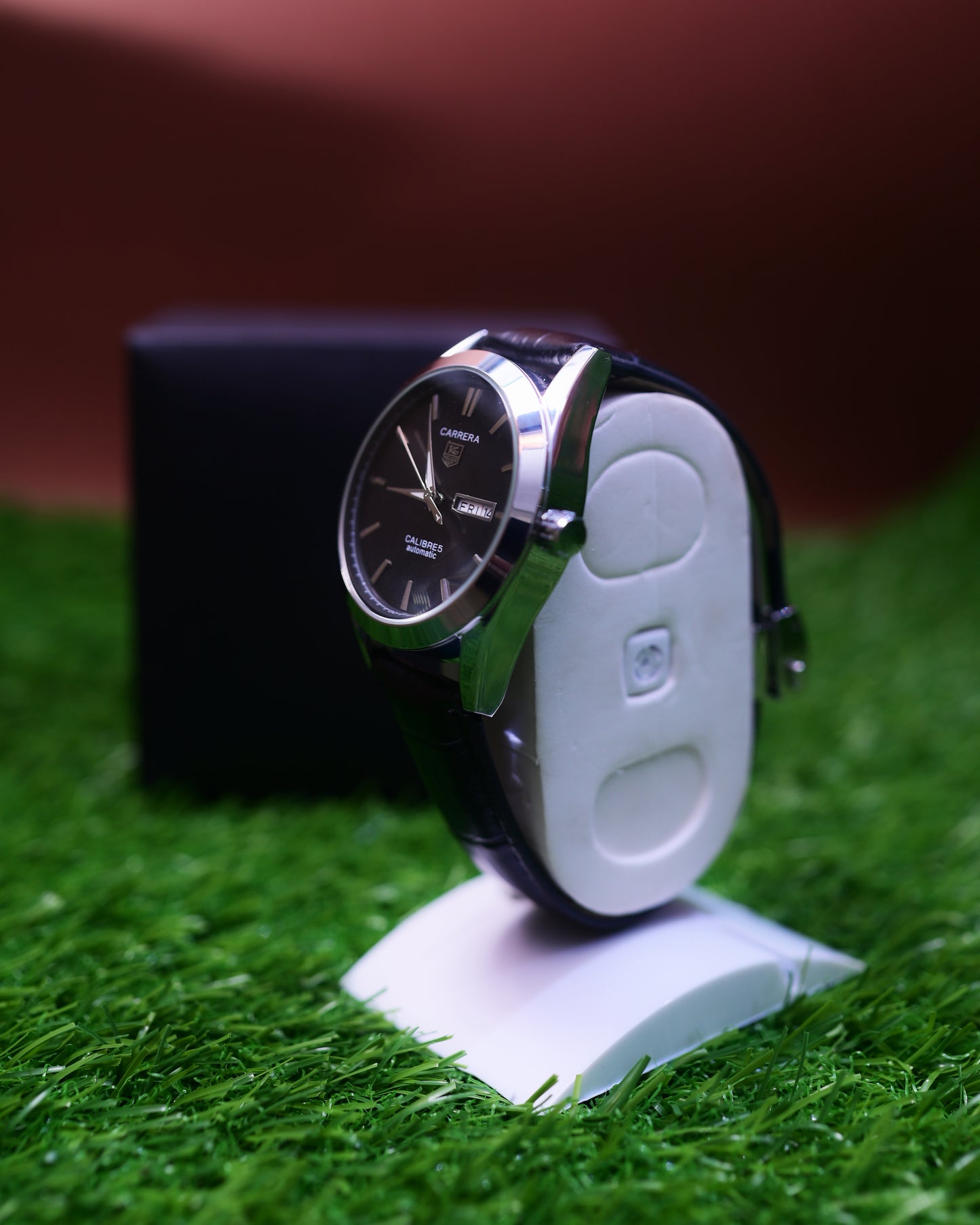 Calibre 5 Automatic Black Leather Strap Men's Wrist Watch