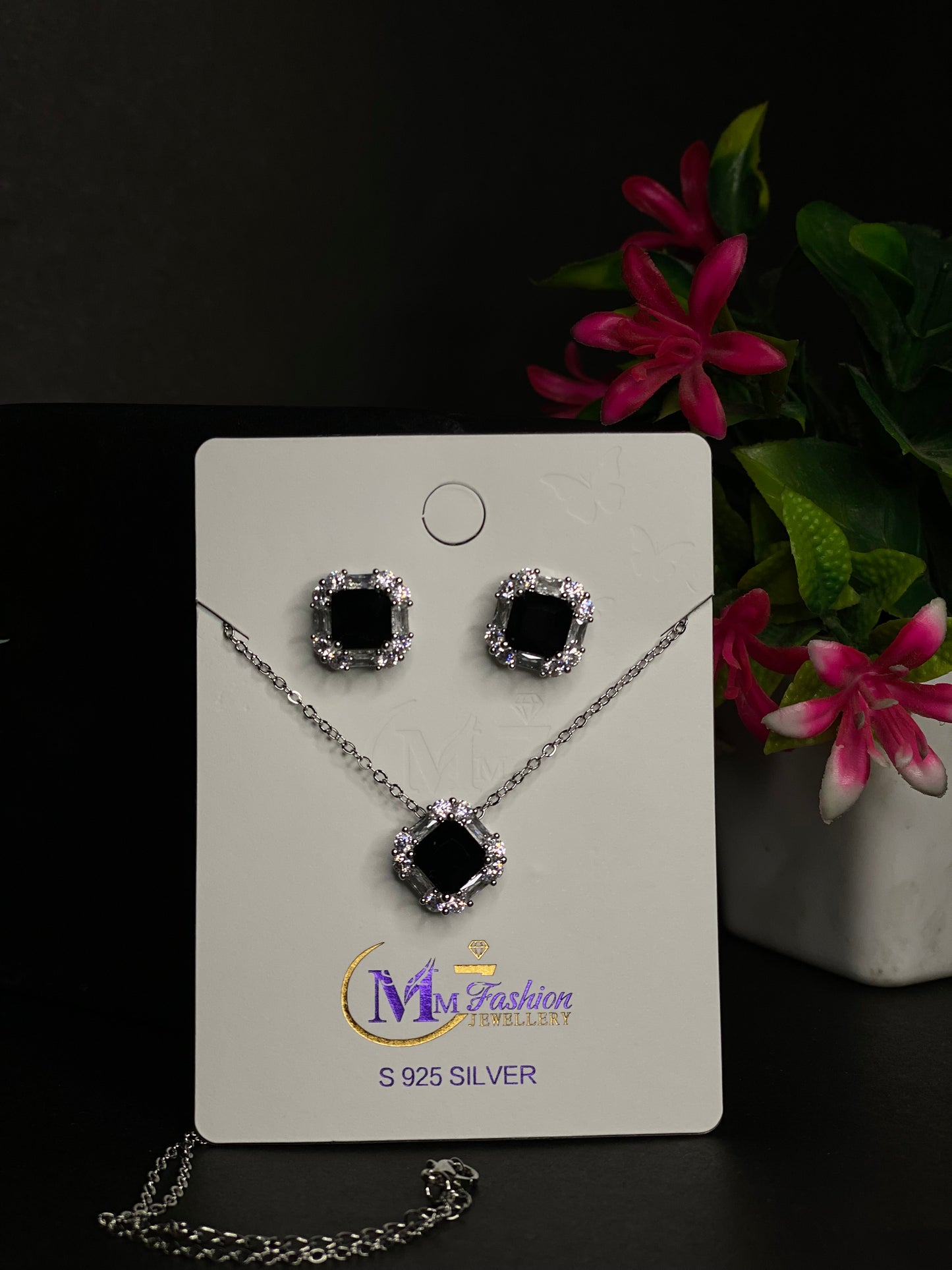 Midnight Elegance Silver Set