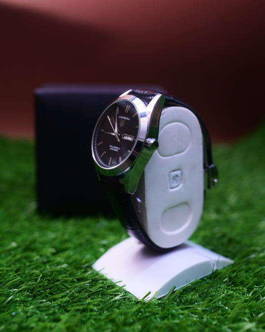 Calibre 5 Automatic Black Leather Strap Men's Wrist Watch

