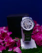 Skeleton Dial Silver Stainless Steel Mens Wrist Watch


